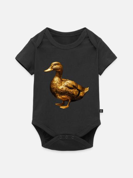 Ente - Baby Premium Kurzarmbody - Schwarz