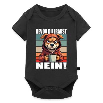 Avant de demander aucun drôle de chien - Body à manches courtes Premium Bébé - noir - Devant