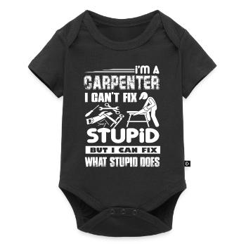 Carpenter Can not Fix Stupid - Baby Premium short-sleeve bodysuit - black - Front
