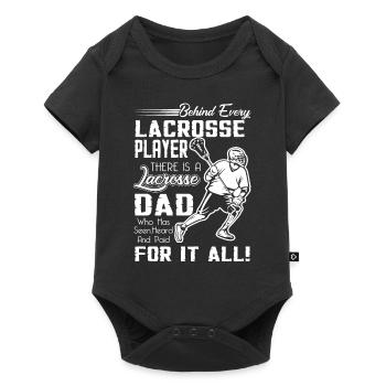 Behind Every Lacrosse Player - Baby Premium short-sleeve bodysuit - black - Front