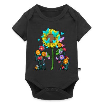 Butterflies Insect Summer Flowers Flower Nature - Baby Premium short-sleeve bodysuit - black - Front