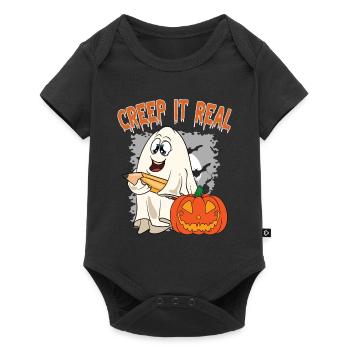 Mignon Halloween Fantôme Halloween - Body à manches courtes Premium Bébé - noir - Devant