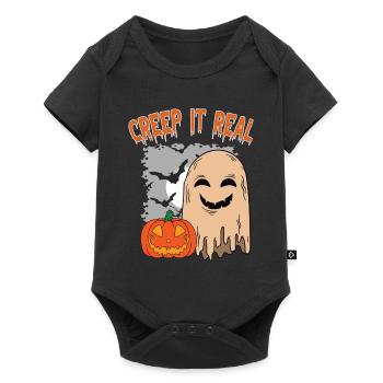 Mignon Halloween Fantôme Halloween - Body à manches courtes Premium Bébé - noir - Devant