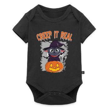 Mignon Halloween Fantôme Halloween - Body à manches courtes Premium Bébé - noir - Devant