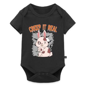Mignon Halloween Fantôme Halloween - Body à manches courtes Premium Bébé - noir - Devant