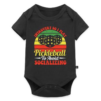 Leidenschaftlicher Pickleball-spieler, - Baby Premium Kurzarmbody - Schwarz - Vorne