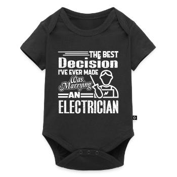 Electrician Marrying An Electrician - Baby Premium short-sleeve bodysuit - black - Front