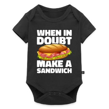 Amateurs de sandwichs Amateurs de restauration rapide - Body à manches courtes Premium Bébé - noir - Devant