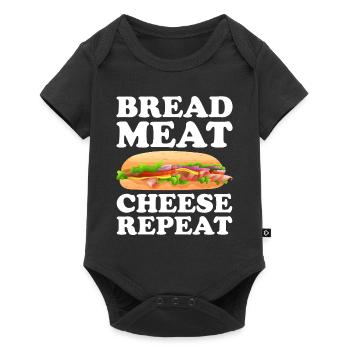 Amateurs de sandwichs Amateurs de restauration rapide - Body à manches courtes Premium Bébé - noir - Devant