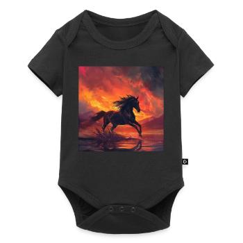Cheval - Body à manches courtes Premium Bébé - noir - Devant