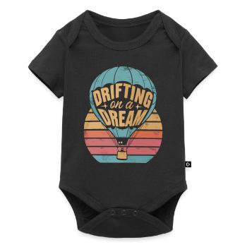 Hot Air Balloon Inspiration Quote Drifting On A - Baby Premium short-sleeve bodysuit - black - Front