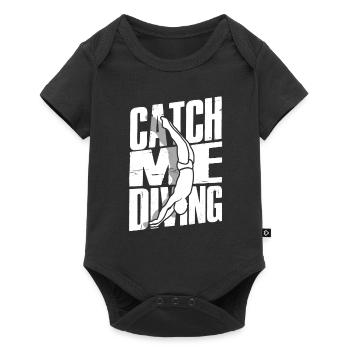 Taucher Sporttauchen Tauchen Catch Me Diving - Baby Premium Kurzarmbody - Schwarz - Vorne