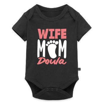 Doula Geschenk Doula Doulas - Baby Premium Kurzarmbody - Schwarz - Vorne