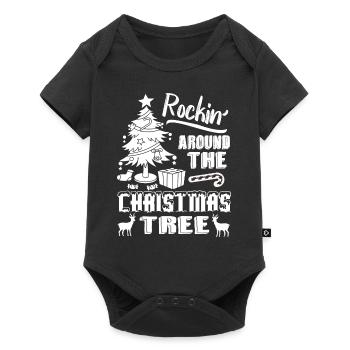 Christmas Tree Rockin Around The Christmas Tree - Baby Premium short-sleeve bodysuit - black - Front