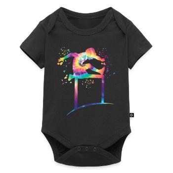 Hurdle Run Obstacle Course Kids Hurdle Run - Baby Premium short-sleeve bodysuit - black - Front