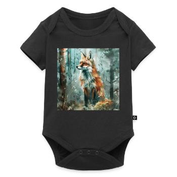 Fox - Baby Premium short-sleeve bodysuit - black - Front
