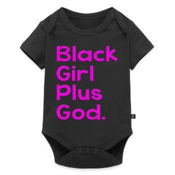Black Girl Plus God - Baby Premium Kurzarmbody - Schwarz - Vorne