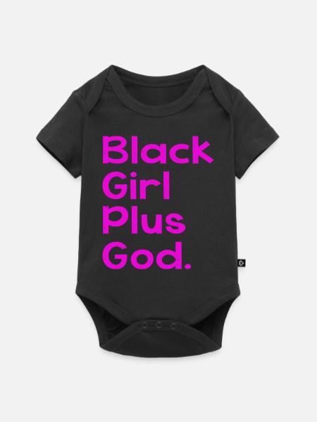 Black Girl Plus God - Baby Premium Kurzarmbody - Schwarz