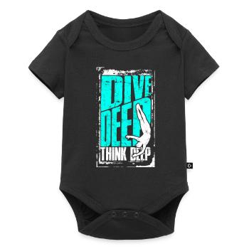 Diver Scuba Diving Dive Deep Think Deep - Baby Premium short-sleeve bodysuit - black - Front