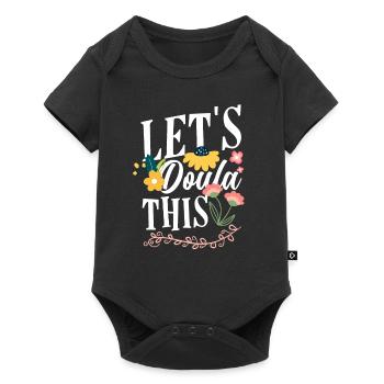 Doula Geschenk Doula Doulas - Baby Premium Kurzarmbody - Schwarz - Vorne