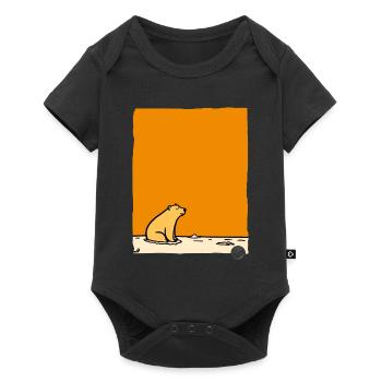 There's a polar bear - Baby Premium short-sleeve bodysuit - black - Front