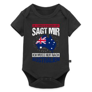 Australia Vacation Sun Beach Kangaroo Road Trip Fe - Baby Premium short-sleeve bodysuit - black - Front