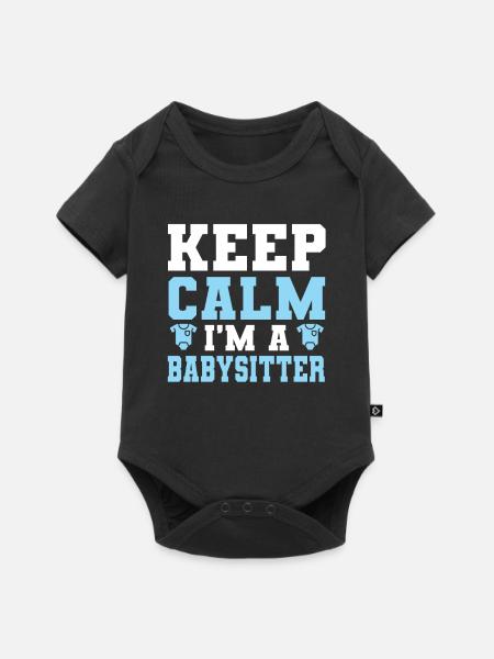 Babysitter Babysitting - Baby Premium Kurzarmbody - Schwarz