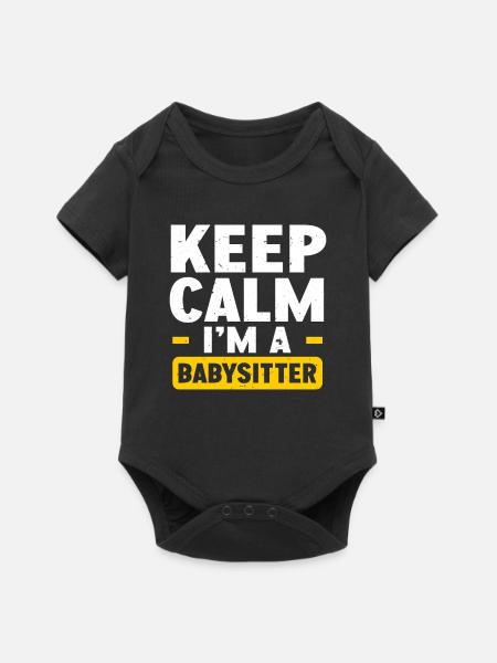 Babysitter Babysitting - Baby Premium Kurzarmbody - Schwarz