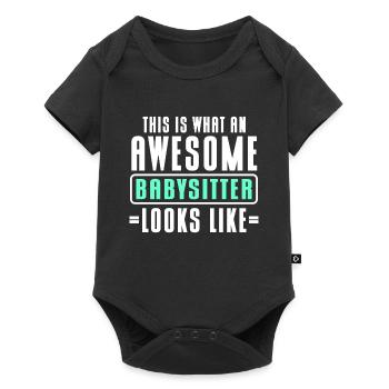 Baby-sitter Babysitting - Body à manches courtes Premium Bébé - noir - Devant