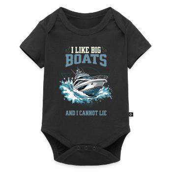 I Like Big Boats And I Cannot Lie – Boot in Aktion - Baby Premium Kurzarmbody - Schwarz - Vorne