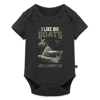 I Like Big Boats And I Cannot Lie Tropical Yacht - Baby Premium short-sleeve bodysuit - black - Front