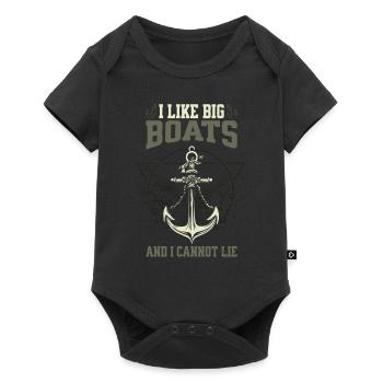 J’aime les gros bateaux et je ne peux pas mentir – Anker Design - Body à manches courtes Premium Bébé - noir - Devant