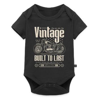 Vintage Motorcycle Bikers Motorbike Birthday 1936 - Baby Premium short-sleeve bodysuit - black - Front
