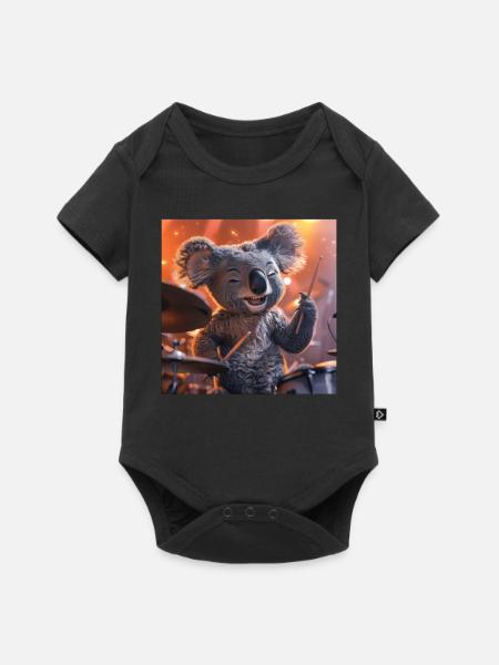 Koala - Baby Premium Kurzarmbody - Schwarz
