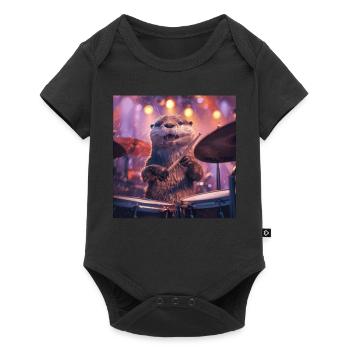 Otter - Baby Premium short-sleeve bodysuit - black - Front