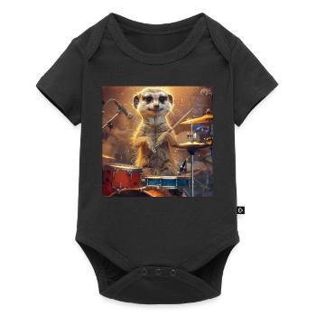 Meerkat - Baby Premium short-sleeve bodysuit - black - Front