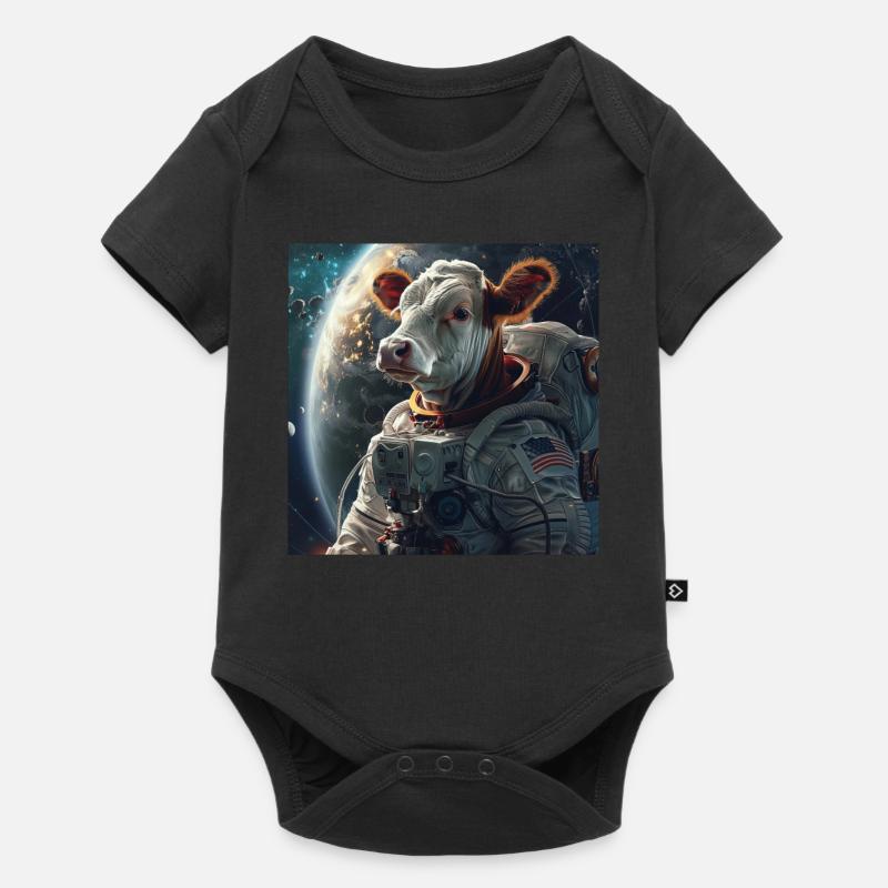 Kuh - Baby Premium Kurzarmbody - Schwarz