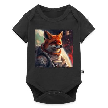Fuchs - Baby Premium Kurzarmbody - Schwarz - Vorne