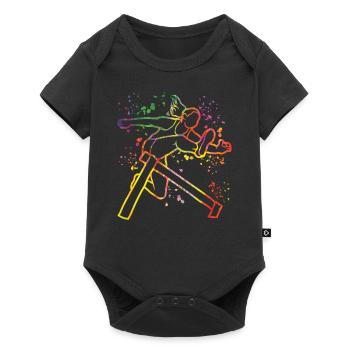 Hurdle Run Obstacle Course Kids Hurdle Run - Baby Premium short-sleeve bodysuit - black - Front