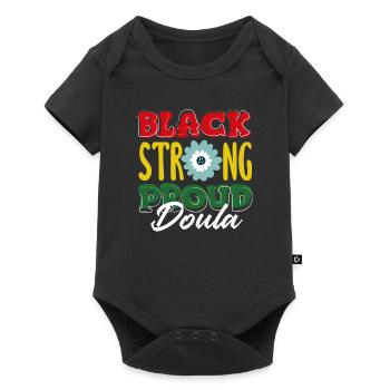 Doula Geschenk Doula Doulas - Baby Premium Kurzarmbody - Schwarz - Vorne