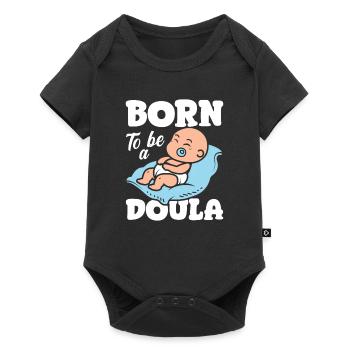 Doula Geschenk Doula Doulas - Baby Premium Kurzarmbody - Schwarz - Vorne