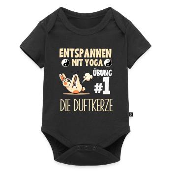 Relaxing with Yoga Bunny Funny Meditation Exercise - Baby Premium short-sleeve bodysuit - black - Front