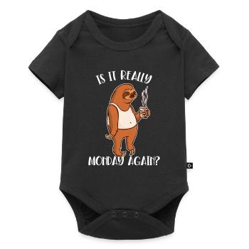 Is It Really Monday Again Brown-Throated Pilosa - Baby Premium short-sleeve bodysuit - black - Front