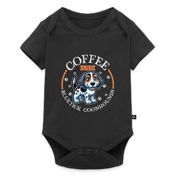 Café et Bluetick Coonhound - Body à manches courtes Premium Bébé - noir - Devant