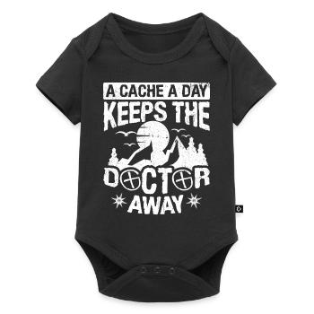 A Cache A Day Keeps The Doctor Away Mountains Fun - Baby Premium short-sleeve bodysuit - black - Front