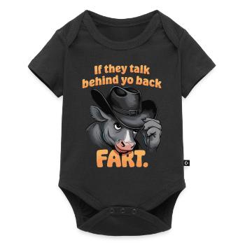 Cow - Baby Premium short-sleeve bodysuit - black - Front