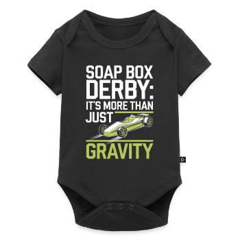 Boîte à savon alimentée par gravité Soap Box Racing Adventure pour le bricolage - Body à manches courtes Premium Bébé - noir - Devant