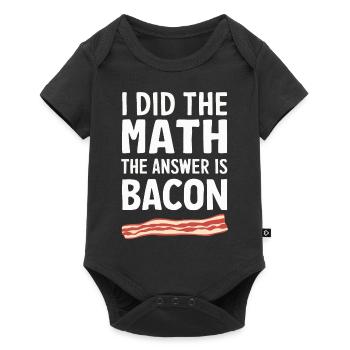 Bacon Frühstück Speck - Baby Premium Kurzarmbody - Schwarz - Vorne
