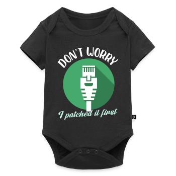 dont worry I patched it first Design - Baby Premium Kurzarmbody - Schwarz - Vorne