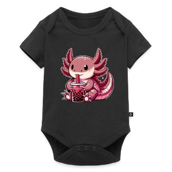 Axolotl Boba Thé Buvant Otaku Anime Lover - Body à manches courtes Premium Bébé - noir - Devant